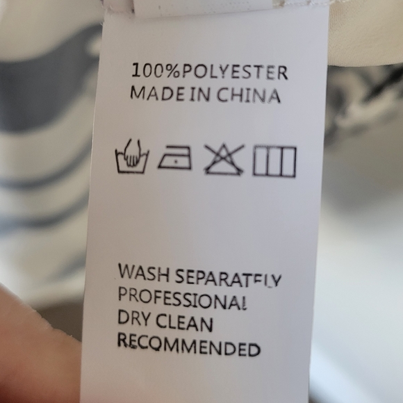 SOLD!!! Shein Black and Cream Stripe and Flower Patterned Midi Dress - Picture 7 of 9